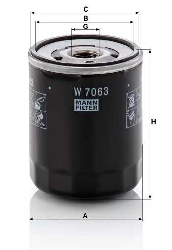 Filtr oleju Mann Filter W7063 — zdjęcie 2