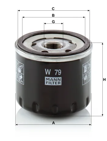 Filtr oleju Mann Filter W79 — zdjęcie 2