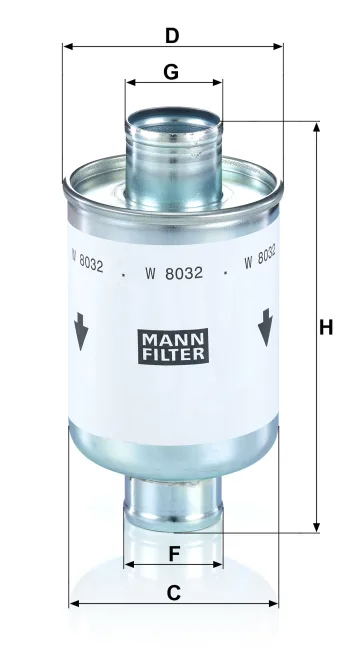 Filtr hydrauliczny Mann Filter W8032 — zdjęcie 2