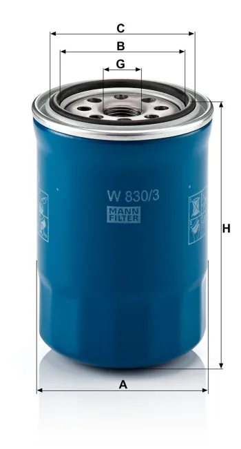 Filtr oleju Mann Filter W830/3 — zdjęcie 2