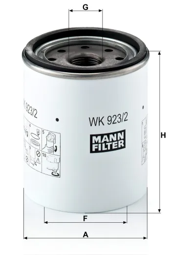 Filtr paliwa Mann Filter WK 923/2 X — zdjęcie 2