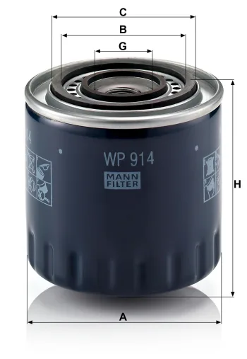 Filtr oleju Mann Filter WP914 — zdjęcie 2